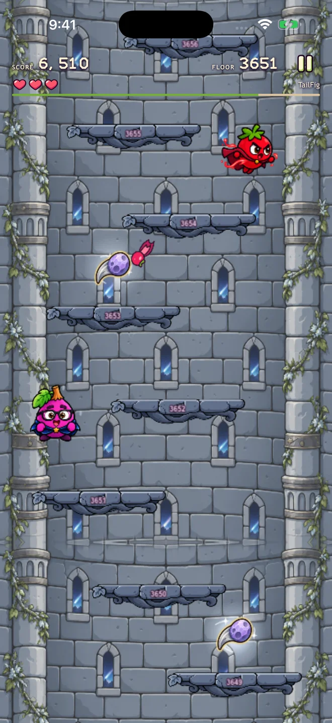 TailFig dodging Scarlett’s comet in Star Tower